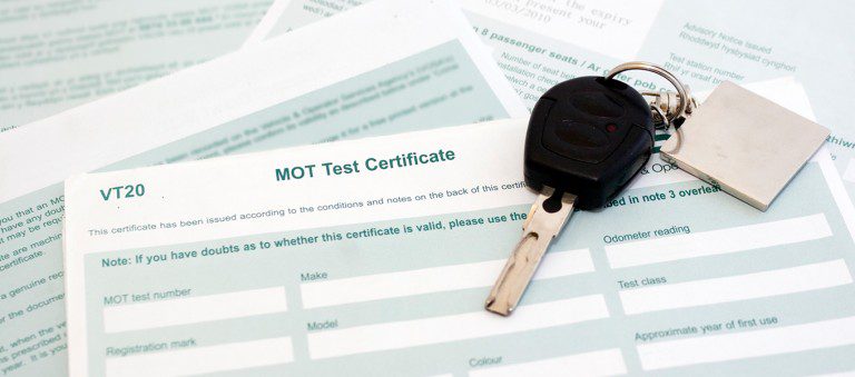 mot testing certificate