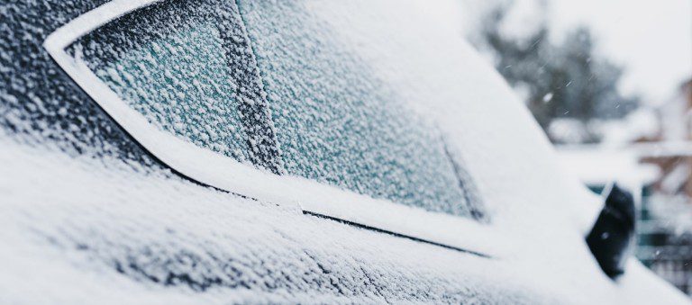 frost on car